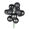 Vickerman N192587 12" Pewter Ball Ornament Christmas Pick 4 Per Set