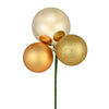 Vickerman N193008 18" Gold Ball Ornament Christmas Pick 4 Per Set