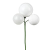 Vickerman N193011 18" White Ball Ornament Christmas Pick 4 Per Set