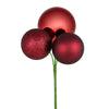Vickerman N193019 18" Wine Ball Ornament Christmas Pick 4 Per Set