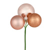 Vickerman N193058 18" Rose Gold Ball Ornament Christmas Pick 4 Per Set