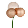 Vickerman N193080 18" Cafe Latte Ball Ornament Christmas Pick 4 Per Set