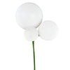 Vickerman N193111 18" White Ball Ornament Christmas Pick Set Of 3
