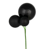 Vickerman N193117 18" Black Ball Ornament Christmas Pick Set Of 3