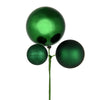 Vickerman N193124 18" Emerald Ball Ornament Christmas Pick Set Of 3