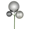 Vickerman N193125 18" Limestone Ball Ornament Christmas Pick Set Of 3