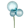 Vickerman N193132 18" Baby Blue Ball Ornament Christmas Pick Set Of 3