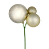 Vickerman N193138 18" Champagne Ball Ornament Christmas Pick Set Of 3