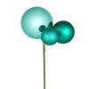 Vickerman N193142 18" Teal Ball Ornament Christmas Pick Set Of 3