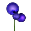 Vickerman N193166 18" Purple Ball Ornament Christmas Pick Set Of 3