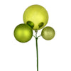 Vickerman N193173 18" Lime Ball Ornament Christmas Pick Set Of 3