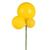 Vickerman N193178 18" Yellow Ball Ornament Christmas Pick Set Of 3