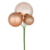 Vickerman N193180 18" Cafe Latte Ball Ornament Christmas Pick Set Of 3