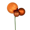 Vickerman N193188 18" Copper Ball Ornament Christmas Pick Set Of 3