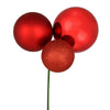 Vickerman N193203 18" Red Ball Ornament Christmas Pick Pack Of 2