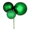 Vickerman N193204 18" Green Ball Ornament Christmas Pick Pack Of 2