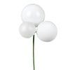 Vickerman N193211 18" White Ball Ornament Christmas Pick Pack Of 2