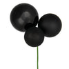 Vickerman N193217 18" Black Ball Ornament Christmas Pick Pack Of 2