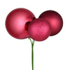 Vickerman N193221 18" Berry Red Ball Ornament Christmas Pick Pack Of 2