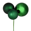 Vickerman N193224 18" Emerald Ball Ornament Christmas Pick Pack Of 2