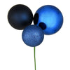 Vickerman N193231 18" Midnight Blue Ball Ornament Christmas Pick Pack Of 2
