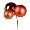 Vickerman N193271 18" Coral Ball Ornament Christmas Pick Pack Of 2