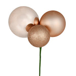 Vickerman N193280 18" Cafe Latte Ball Ornament Christmas Pick Pack Of 2