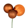 Vickerman N193288 18" Copper Ball Ornament Christmas Pick Pack Of 2