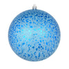 Vickerman N195402D 4" Blue Crackle Ball Ornament 6 Per Bag