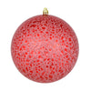 Vickerman N195403D 4" Red Crackle Ball Ornament 6 Per Bag