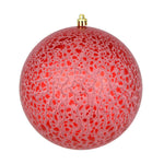 Vickerman N195403D 4" Red Crackle Ball Ornament 6 Per Bag