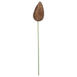 Vickerman N197276 24" X 7" Mocha Matte Glitter Pinecone Aritificial Christmas Stick 4 Per Set