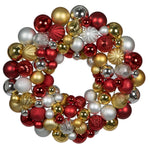 Vickerman N200724 24" Red-Gold-Silver Assorted Ornament Wreath