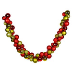 Vickerman N200806 7' Red-Lime Assorted Ornament Garland