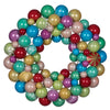 Vickerman N200924 24" Pearlized Multi Assorted Ornament Wreath