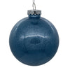 Vickerman N210829 3" Clear Ball Christmas Ornament With Periwinkle Glitter Interior 12 Pieces Per Bag