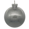 Vickerman N211007 4" Clear Ball Christmas Ornament With Silver Glitter Interior 6 Pieces Per Bag