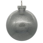 Vickerman N211007 4" Clear Ball Christmas Ornament With Silver Glitter Interior 6 Pieces Per Bag