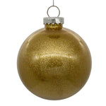 Vickerman N211008 4" Clear Ball Christmas Ornament With Gold Glitter Interior 6 Pieces Per Bag
