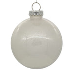 Vickerman N211011 4" Clear Ball Christmas Ornament With White Glitter Interior 6 Pieces Per Bag