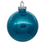 Vickerman N211212 4.75" Clear Ball Christmas Ornament With Turquoise Glitter Interior 4 Pieces Per Bag