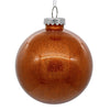 Vickerman N211518 6" Clear Ball Christmas Ornament With Orange Glitter Interior 4 Pieces Per Bag