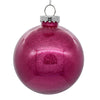 Vickerman N211021 4" Clear Ball Christmas Ornament With Berry Red Glitter Interior 6 Pieces Per Bag
