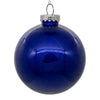 Vickerman N210822 3" Clear Ball Christmas Ornament With Cobalt Blue Glitter Interior 12 Pieces Per Bag