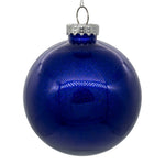 Vickerman N210822 3" Clear Ball Christmas Ornament With Cobalt Blue Glitter Interior 12 Pieces Per Bag