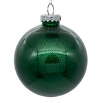 Vickerman N210824 3" Clear Ball Christmas Ornament With Emerald Glitter Interior 12 Pieces Per Bag
