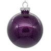 Vickerman N211226 4.75" Clear Ball Christmas Ornament With Plum Glitter Interior 4 Pieces Per Bag