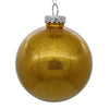 Vickerman N211230 4.75" Clear Ball Christmas Ornament With Antique Gold Glitter Interior 4 Pieces Per Bag