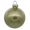 Vickerman N211038 4" Clear Ball Christmas Ornament With Champagne Glitter Interior 6 Pieces Per Bag