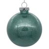 Vickerman N211040 4" Clear Ball Christmas Ornament With Frosty Mint Glitter Interior 6 Pieces Per Bag
